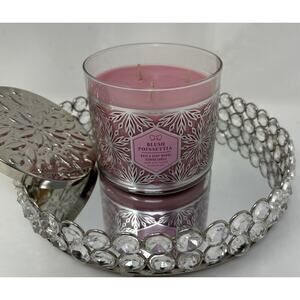 1 New BLUSH POINSETTIA 3 WICK SENTED CANDLE BATH & BODY WORKS